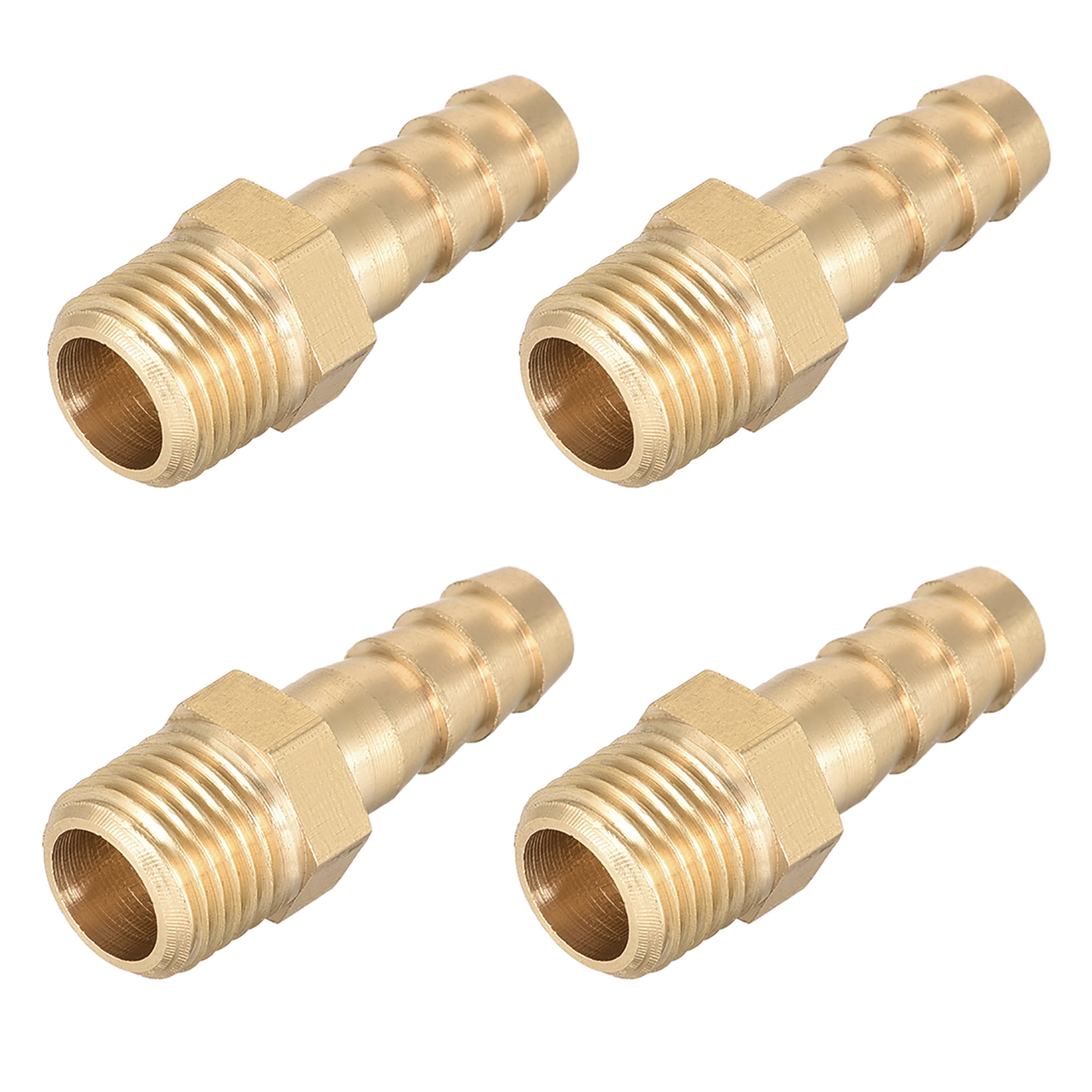 Brass Fitting Connector Metric M6x1 Male to Barb Hose ID 8mm 2pcs 