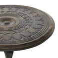 thumbnail image 5 of DecMode 18" x 22" Brown Mango Wood Handmade Intricately Carved Floral Accent Table with Spiral Pedestal, 1-Piece, 5 of 7