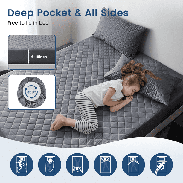 Mattress Pad Mainstays Deep Pocket Pillow Cooling Mattress Pad For