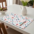 thumbnail image 6 of Placemat, Pioneer Flower Floral Print Pattern Place Mats Table Mat Set Of 2, PVC Washable Placemats for Party Kitchen Dining Decoration, 18x12 Inch, Fade Resistant, 6 of 6