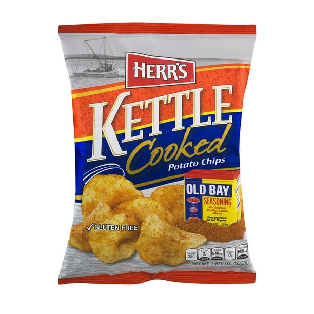 Herr's Kettle Cooked Potato Chips with Old Bay Seasoning, 1.875 Oz