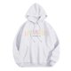 thumbnail image 2 of Gibobby Sudadera con capucha Sudadera con capucha con estampado de letras de casual para mujer Sudadera con cordón gráfico Sudadera de muy buen gusto （Blanco， L), 2 of 3