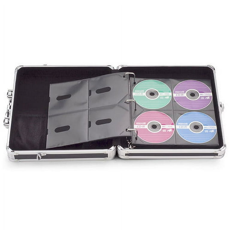Vaultz 128-Disc Locking Media Binder, Black, VZ01045