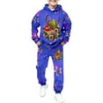 thumbnail image 2 of YMNXA Big Kids Boys Christmas Outfits Two Piece Long Sleeve Reindeer Print Hoodies And Jogger Pants Stylish Soft Sets For Daily Wear Blue 2-3 Years, 2 of 7