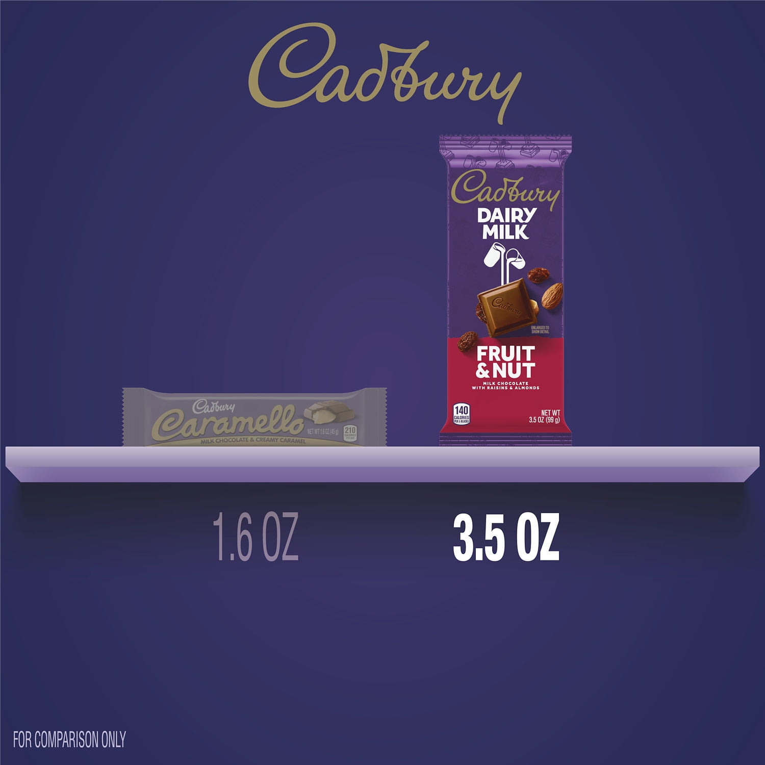 Cadbury Dairy Milk Fruit & Nut Milk Chocolate Candy, Bar 3.5 oz 