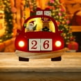 thumbnail image 4 of Popular Christmas Decorations Christmas Car Calendar With Lights Wooden Flip Patchwork Date Decoration, 4 of 6