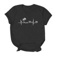 thumbnail image 4 of Birdeem T-Shirt Imprimé Mode pour Femmes Manches Courtes Blouse Col Rond Hauts Décontractés, 4 of 4