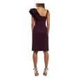 thumbnail image 2 of NIGHTWAY Womens Purple Sleeveless Asymmetrical Neckline Above The Knee Evening Sheath Dress Petites 12P, 2 of 2