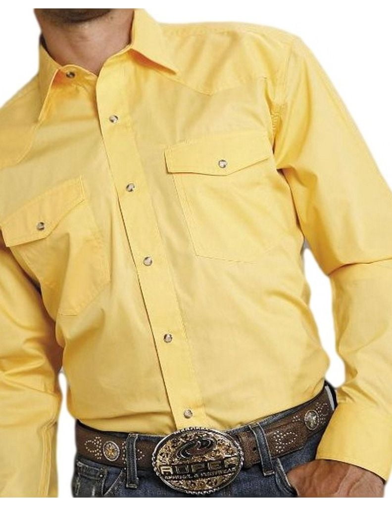 Roper Western Shirt Mens Short Sleeve Snap Black 03-002-0064-0406 BL 