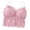 Pink, variant on VerPetridure Wireless Bras for Women Fashion Woman's Lace Beauty Back Solid Strap Wrap Hollow Out Bra Underwear