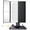 Black, variant on Makeup Vanity Mirror with Lights – 1X/3X/5X Magnification, 3 Color Modes, 360° Rotation, Smart Touch, Rechargeable Portable Mirror, White