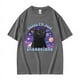 thumbnail image 4 of Camiseta con estampado de gato negro para hombre y mujer, ropa informal de manga corta, 100% algodón, de gran tamaño, ropa de calle, 4 of 4
