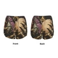 thumbnail image 3 of Balery Eerie Skull Holding Another Pattern Women's Running Shorts with Liner 2 Pockets Elastic Workout Athletic Gym Yoga Shorts-Large, 3 of 7