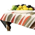 thumbnail image 4 of Modern Abstract Tablecloth, Retro Mid Century Drop Shapes Geometric Table Cover for Kitchen Daily Dinning Party Tabletop Decor, Red Orange Rectangle(60x120in), 4 of 6