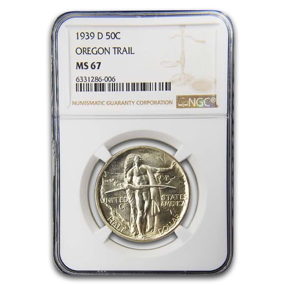 1939-D Oregon Trail Commemorative Half Dollar MS-67 NGC
