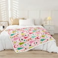 thumbnail image 2 of Christmas Fleece Blanket for Bed Sofa Couch Users Cute Santa Claus Deer Plush Pink Christmas Tree Sherpa Blanket Bedroom Decor Kawaii Xmas Theme Fuzzy Cozy Baby 30"x40", 2 of 8