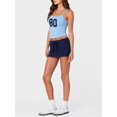 thumbnail image 6 of Y2K Low Rise Skorts, Solid Drawstring Elastic Waist Side Slit Micro Skirt With Built-In Shorts, Stretchy Bodycon Skorts For Summer Streetwear Club Preppy Aesthetic Outfits, 6 of 20