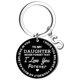 thumbnail image 1 of Llaveros para mujer, llavero de billetera, llavero de auto, lindo llavero DIY para mi hija, llavero de acero inoxidable negro con apellido de 26 letras, 2,5 cm, decoraciones de moda, 1 of 3