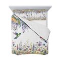 thumbnail image 7 of Watercolor Floral Twin Size Down Alternative Comforter,Lightweight Comforter Quilt Bedding Set with Pillow Shams Spring Daisy Sunflowers Wisteria Hummingbird Bed Comforter Duvet Insert 68"x86", 7 of 7