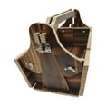 thumbnail image 1 of Mesa de Vino Compacta perfecl para Aperitivos y Frutas Mesa de Picnic Portátil 2 en 1 Marrón Oscuro, 1 of 8