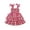 Red, variant on Toddler Girls Gingham Check Tiered Sundress, Spaghetti Strap Bow Detail Smocked Waist Ruffle Dress Comfortable Summer Casual Wear Green 3-4 Years