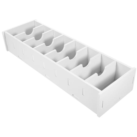 HIAKDOFT Business Card Folder Storage Case White Bamboo Material 1Pcs Office Organizer