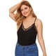 thumbnail image 5 of Camisola sin mangas con escote en V y ribete de encaje con tirantes finos para mujer, 5 of 5