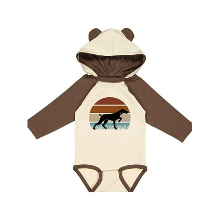 

Inktastic Hunting Dog Retro Sunset Gift Baby Boy or Baby Girl Long Sleeve Bodysuit