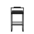 thumbnail image 4 of Set of 4 Upholstered Velvet Bar Stools Modern Kitchen Counter Height Barstools Indoor Dining Chairs (Black), 4 of 12