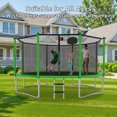 thumbnail image 3 of XMIKA Kids Trampolines Outdoor, 12FT Trampoline with Safety Enclosure Net, Basketball Hoop, Ladder, 1200LBS Backyard Round Heavy Duty Recreational Trampoline for Adults, Fast Assembly, 3 of 9