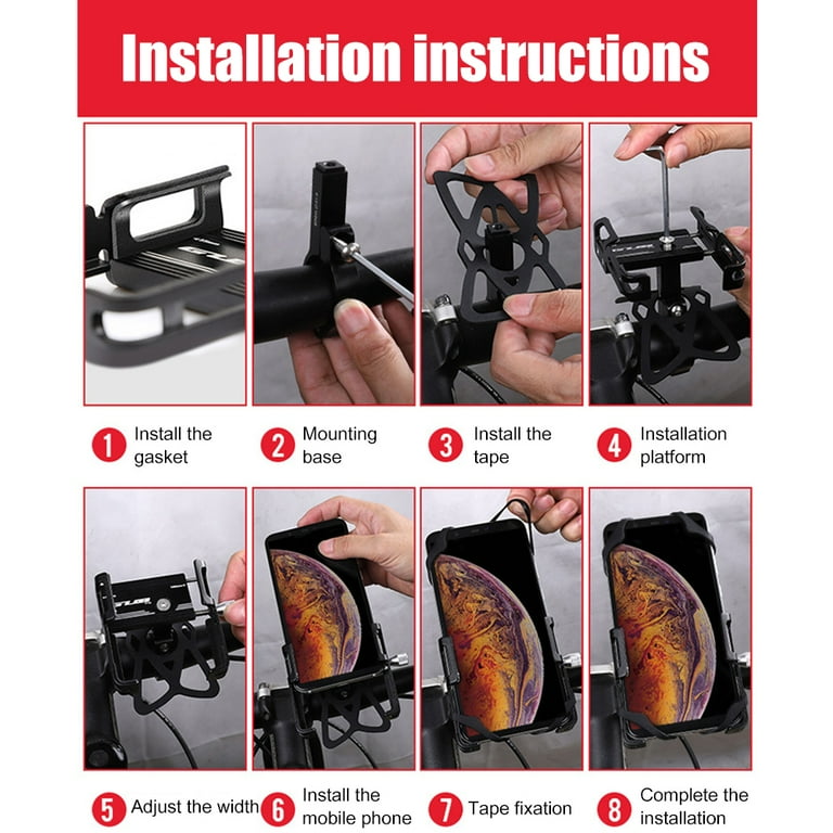 Bike Cell Phone Holder GUB P10 Bicycle Phone Mount Handlebar Clip