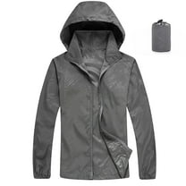 Jalioing Mens Rain Jackets with Hood Outdoor Waterproof Hoodies Long Sleeve Lightweight Raincoat