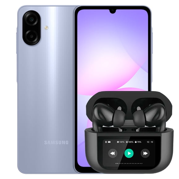 Smartphone Samsung Galaxy A07 64GB 4GB RAM Violeta + Audífonos G-Tide Future Pod negro