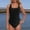 Black, variant on Swimming Women Swimwears Women's Athletic Racerback Bathing Suit Color Block Swimsuit for Beachwear and Training Black S