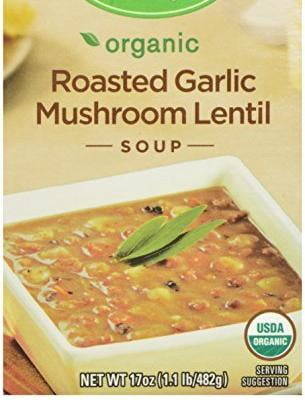 12 Pack : Pacific Natural Foods All Natural Roasted Garlic Mushroom Lentil Soup, 17 Ounce... by