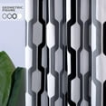 thumbnail image 3 of DriftAway Riley Geo Gray White Curtain 84 Inches Long for Living Room Dining Room Thermal Insulated Window Drapes Grommet Top Blackout Curtain Classic Geometric Pattern 2 Panels, 3 of 8