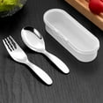 thumbnail image 4 of Dsseng 2 Set Children‘s Spoon and Fork Dinner Flatware Silverware Baby Forks Spoons Stainless Steel Plastic Toddler, 4 of 6