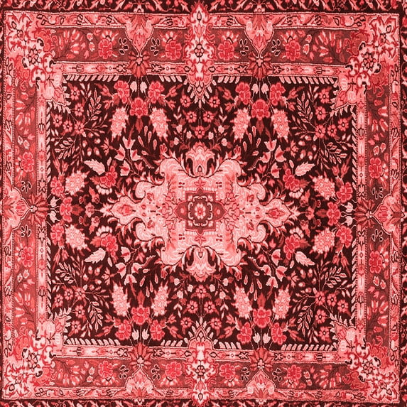Ahgly Company Indoor Square Persian Red Traditional Area Rugs, 5' Square