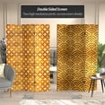 thumbnail image 2 of Oriental Furniture 6 ft. Tall Double Sided Japanese Wood Pattern Canvas Room Divider, 2 of 7