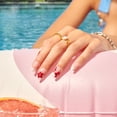 thumbnail image 3 of Kiss Impress Press On Nails French, ‘Hampton’, Red and White, Medium Almond, 30 Count, 3 of 12