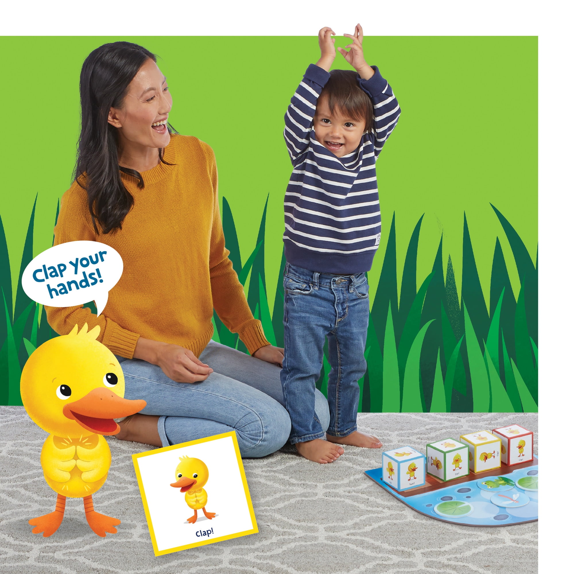 MindWare Peaceable Kingdom Games for Parents & Their 2-Year-olds: Duck Duck Dance, Toddler & Preschool Board Game of Moving Your Body & Following Directions