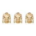 thumbnail image 1 of Sonducket Camisa transpirable para hombre Satén con mangas largas - Trabajo Boda o hogar Camisa para hombre Manga larga formal Amarillo grande L Type1 NO1, 1 of 6