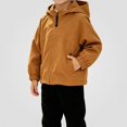 thumbnail image 2 of Afuyipoi Toddler Boys Zip Up Hooded Casual Jacket Lightweight Windbreaker Outdoor Fall Winter Size 6M-4Y Yellow Size 12-18M, 2 of 7
