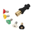thumbnail image 3 of DYNWAVECA Adaptateur de Nettoyeur Haute Pression, 1/4 Pouces Lave-Auto, Résine Cuivre Convertit, Raccord Rapide, Embouts de Buse pour - 5 Embouts de Buse, 3 of 10