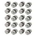 thumbnail image 1 of Unique Bargains 20 Set M8x20mm 304 Stainless Steel Hex Bolts w Nuts and Washers Assortment Kit, 1 of 3