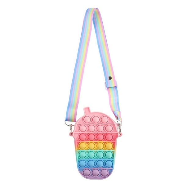 Bolsa de regalo con múltiples juguetes, bolso de mano con burbujas, bolso bandolera de juguete para niñas