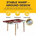 thumbnail image 4 of Christmas Truck Table Cloths for 6 Foot Rectangle Tables, Winter Snowflakes Xmas Tree Deer Red Black Patio Waterproof Elastic Fitted Tablecloths, Washable Rectangular Table Cover for Camping, 4 of 8