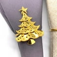 thumbnail image 7 of Christmas Napkin Rings Set of 6, Gold/Silver Xmas Tree Snowflake Elk Napkin Holder Rings for Christmas Wedding Holiday Dinner Table Decoration, 7 of 7