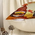thumbnail image 2 of Fall Maple Leaves Gnomes Pillow Cover 16x16 Set of 2,Orange Decorative Pillow Cases Couch Cushion for Bedroom Home Decor, 2 of 6