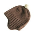 thumbnail image 2 of 1-6 Years Toddler Winter Hat Baby Boys Girls Pom Pom Beanie Hat Double Layer Kids Knit Winter Pom Hats, 2 of 8